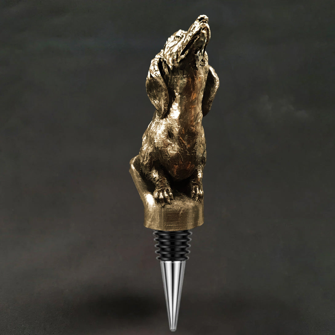 Rough Dachshund Bottle Stopper