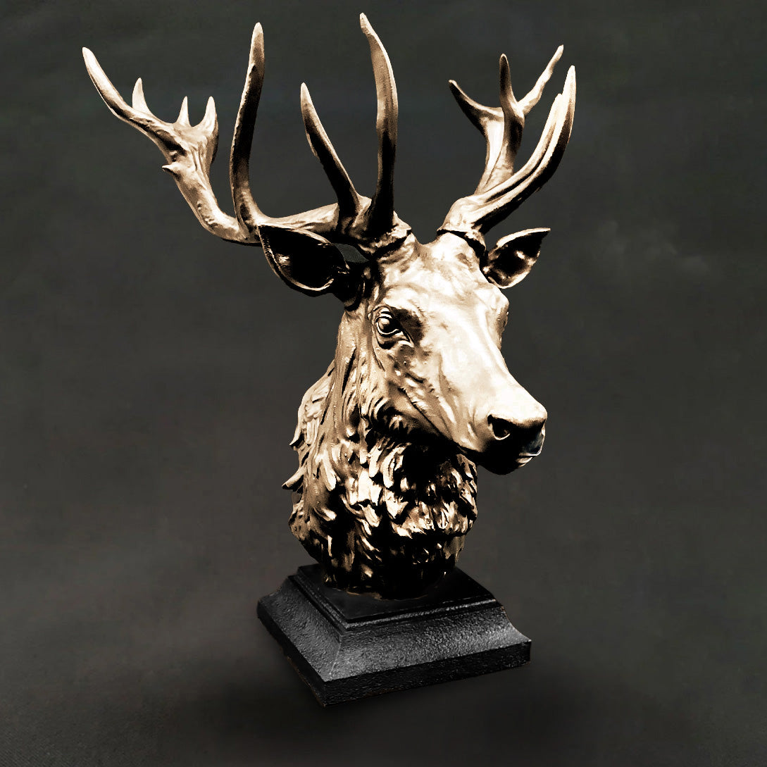 Stag Bust Statue