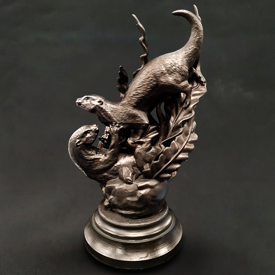 Otter Diorama Statue