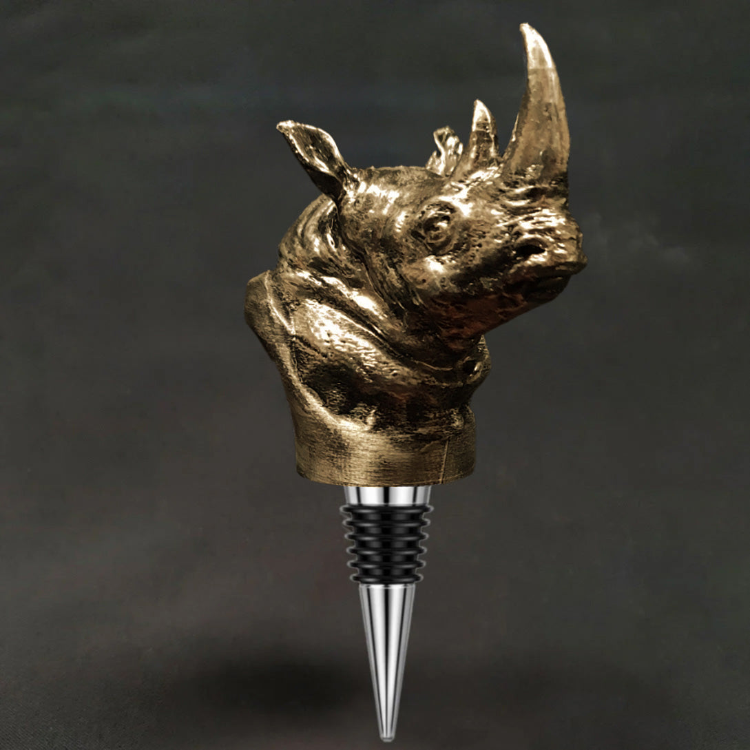 Rhino Bottle Stopper